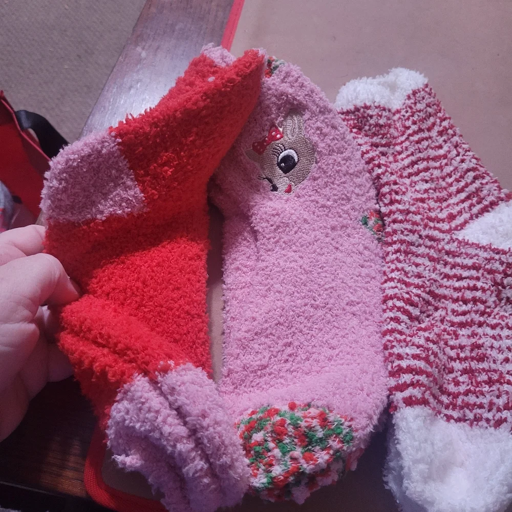 6 Pairs‎ Womens NEW Christmas Socks  Womens Stocking Stuffer 3 Fuzzy pr 3 A13